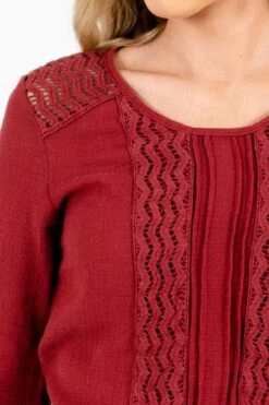 You're My Everything Red Top -Outlet Bella Ella Boutique Store You re My Everything Red Top Detail 5000x