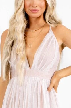 At The Gala Maxi Dress - Light Pink -Outlet Bella Ella Boutique Store atthegaladetail 5000x