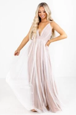 At The Gala Maxi Dress - Light Pink -Outlet Bella Ella Boutique Store atthegalafront 5000x