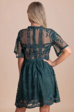 IRIS Light My Fire Dark Teal Lace Mini Dress -Outlet Bella Ella Boutique Store back 630d393d a620 43f4 878f 2786fd37ea30 5000x