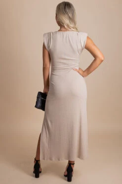 Mix It Up Cutout Maxi Dress - Light Brown -Outlet Bella Ella Boutique Store back 68ccbce1 d8a1 436a 8016 b4cd2a32cc05 5000x