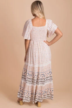 Flower Fields Smocked Maxi Dress - Pink -Outlet Bella Ella Boutique Store back efd7b0c7 9f73 4653 994f c00b22787987 5000x