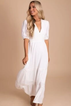 Be A Wildflower Maxi Dress - White 14 Be A Wildflower Maxi Dress - White -Outlet Bella Ella Boutique Store be a wildflower main image 5000x