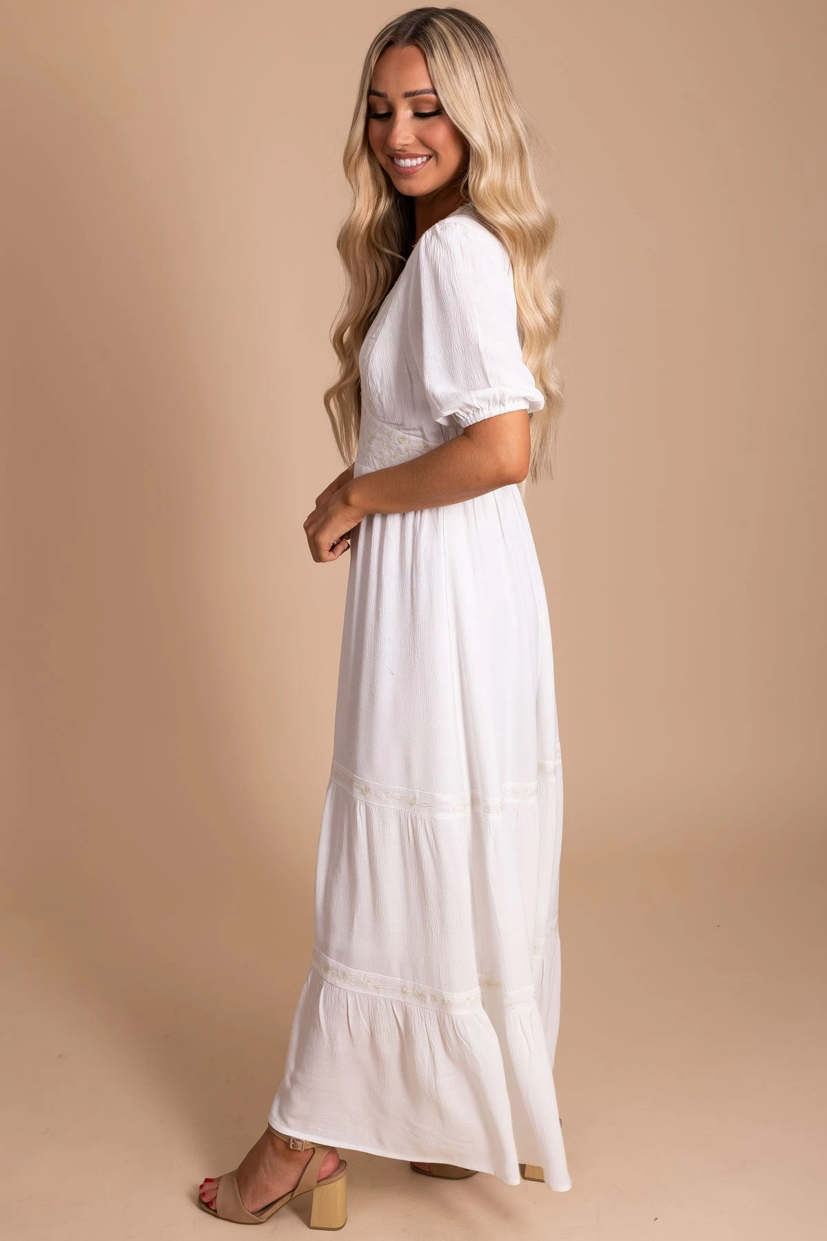 Be A Wildflower Maxi Dress - White 5 Be A Wildflower Maxi Dress - White - Image 3