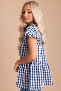Be Unforgettable Gingham Peplum Top -Outlet Bella Ella Boutique Store be unforgettable side 280d767e c20b 4f14 847d 558c18b03970 5000x
