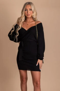 Keep In Touch Long Sleeve Wrap Dress 19 Keep In Touch Long Sleeve Wrap Dress -Outlet Bella Ella Boutique Store black front 2ee09636 36a2 4618 8b70 54a19562a68a 5000x