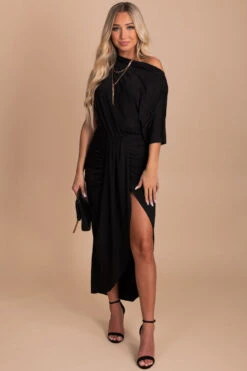 Show Off One-Shoulder Midi Dress
