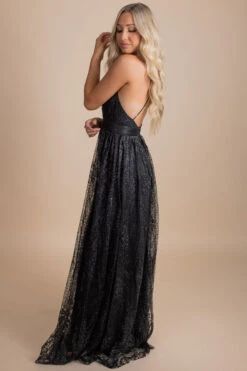 Attention Getter Shimmery Maxi Dress 9 Attention Getter Shimmery Maxi Dress -Outlet Bella Ella Boutique Store black side 1496a1f6 7cd0 4db7 98ad 43a37f5b40a2 5000x