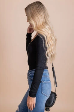 Wild Romance Long Sleeve Bodysuit -Outlet Bella Ella Boutique Store black side ac95ccf5 9595 4ff9 9f16 daa1afa9c532 5000x