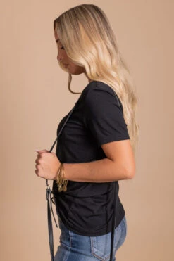 Trust The Timing Basic Crewneck Tee -Outlet Bella Ella Boutique Store black side e547dd21 38ec 4dc3 9206 b24f14f483c9 5000x