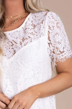 Blissful Moments Lace Mini Dress - Off White 10 Blissful Moments Lace Mini Dress - Off White -Outlet Bella Ella Boutique Store blissful moments detail 5000x