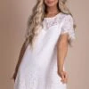 Blissful Moments Lace Mini Dress - Off White