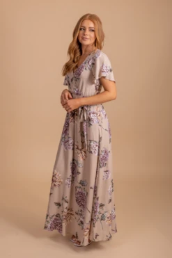 Bloomed Happiness Floral Maxi Dress -Outlet Bella Ella Boutique Store bloomedhappinessfloralmaxidresslightbrownside 4b33849f 75af 449d a103 3dc7cbfd8e63 5000x