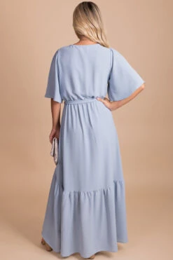 Step It Up Tiered Maxi Dress -Outlet Bella Ella Boutique Store blue back 54d073d4 46e2 49d2 9a5e 6aada078f75b 5000x