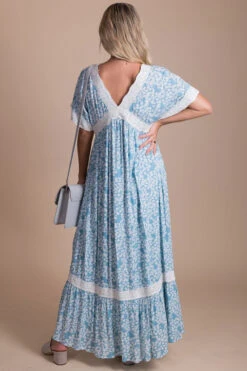 Only Yesterday Floral Maxi Dress -Outlet Bella Ella Boutique Store blue back 86885cf4 2739 4f03 8097 89e462c6cb8a 5000x