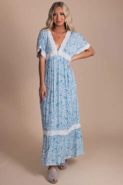 Only Yesterday Floral Maxi Dress -Outlet Bella Ella Boutique Store blue front 1b871288 714a 4dcc 988a 8bc7316fe961 5000x