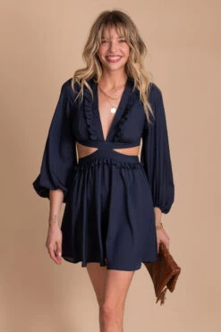 Forever Soulmates Cutout Mini Dress -Outlet Bella Ella Boutique Store blue front c8653fb5 4597 4847 a6bb edc803e0ae78 5000x