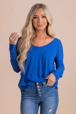 Harvest Wishes Long Sleeve Top 22 Harvest Wishes Long Sleeve Top -Outlet Bella Ella Boutique Store blue front e311fab4 0393 4b7d bbee f27d032c5e63 5000x