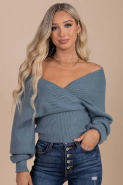 Fall Fondness Long Sleeve Wrap Sweater