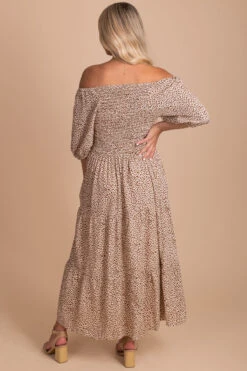 On The Wild Side Patterned Maxi Dress -Outlet Bella Ella Boutique Store brown back aa0de306 b3aa 4a8d b48b ddc4e6ff83e3 5000x