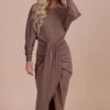 Good For My Soul Long Sleeve Midi Dress -Outlet Bella Ella Boutique Store brown main e7e9cead 7392 4e8a aa8c b33863edc5ba 5000x