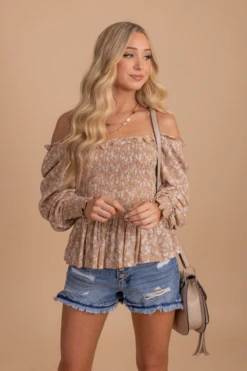 Desert Wildflower Smocked Long Sleeve Top