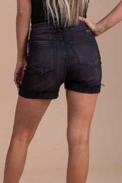 Destination Denim KanCan Shorts - Black -Outlet Bella Ella Boutique Store destination back 5000x