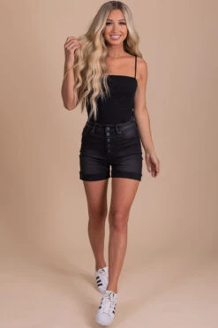 Destination Denim KanCan Shorts - Black -Outlet Bella Ella Boutique Store destination denim full 5000x