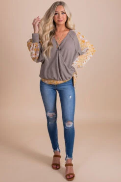 Marigold Medley Faux Wrap Top 21 Marigold Medley Faux Wrap Top -Outlet Bella Ella Boutique Store full 04bef488 e0fe 4b2a 8388 6ef585f1e975 5000x