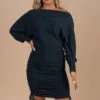 Secret Admirer Off-Shoulder Mini Dress - Dark Blue -Outlet Bella Ella Boutique Store full 5e25f383 3273 4716 957a ffbd9d957c2d 5000x