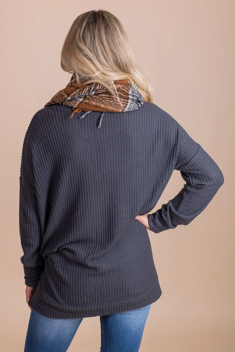 Life Goes On Long Sleeve Waffle Top 17 Life Goes On Long Sleeve Waffle Top - Image 15