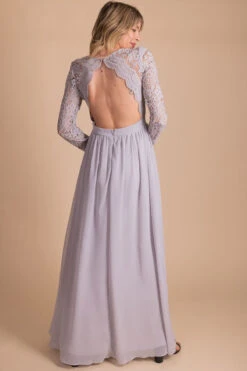To The Moon And Back Lace Maxi Dress -Outlet Bella Ella Boutique Store gray back c4fbcf3b 54d3 40d2 979e 7d297174a064 5000x