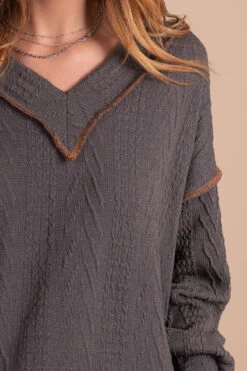 Loving You V-Neck Knit Sweater 12 Loving You V-Neck Knit Sweater -Outlet Bella Ella Boutique Store gray detail 673fd10d 755f 4cf6 a086 c0c6de5f957b 5000x