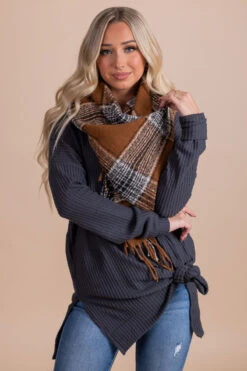 Life Goes On Long Sleeve Waffle Top 34 Life Goes On Long Sleeve Waffle Top -Outlet Bella Ella Boutique Store gray front f8f5b278 6932 42d3 99d4 2a4ec30182e6 5000x