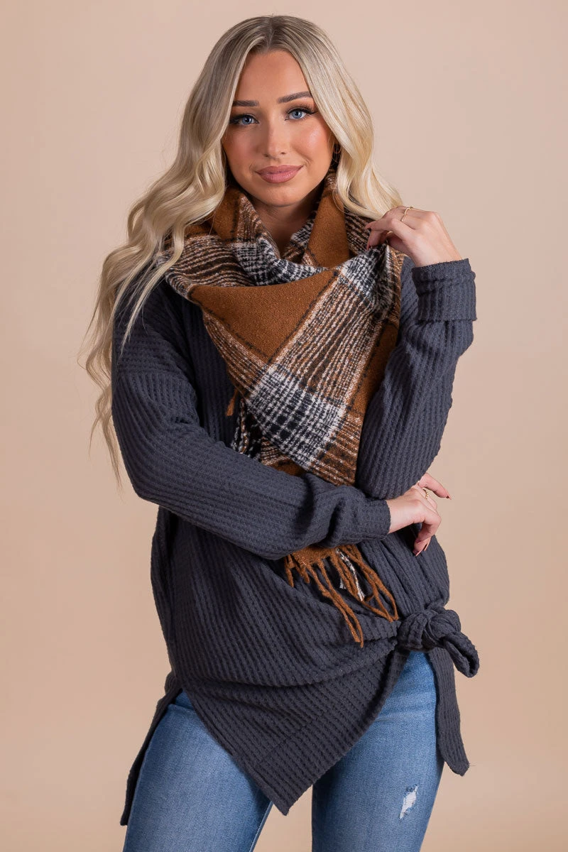 Life Goes On Long Sleeve Waffle Top 15 Life Goes On Long Sleeve Waffle Top - Image 13