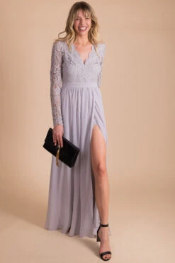 To The Moon And Back Lace Maxi Dress -Outlet Bella Ella Boutique Store gray full 67684a03 3f62 4fd1 9495 f5bc8ccd2a33 5000x