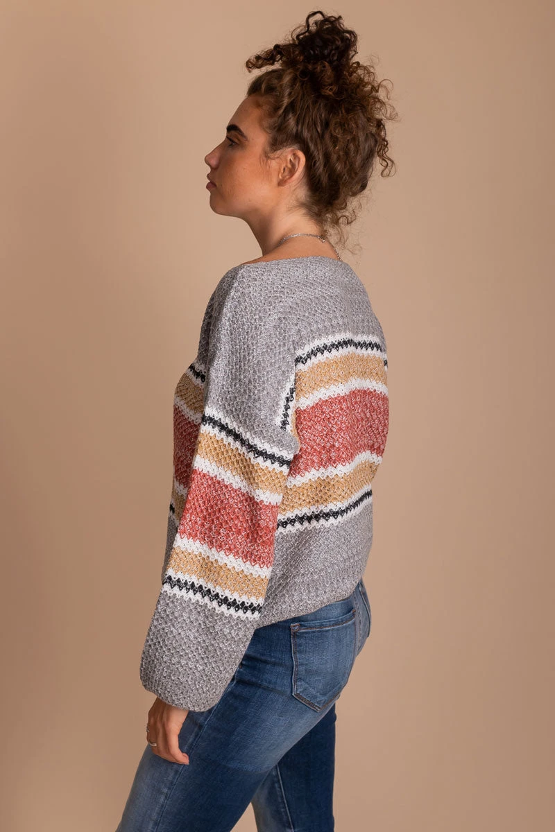 Hello Autumn Striped Knit Sweater 8 Hello Autumn Striped Knit Sweater - Image 6