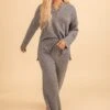 Cozy Dreaming Sweater Top And Pants Set -Outlet Bella Ella Boutique Store graysetfront 5000x