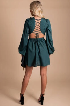 Forever Soulmates Cutout Mini Dress -Outlet Bella Ella Boutique Store green back 25d2428d e7a8 4d44 bd6d e73cbb8f11c2 5000x