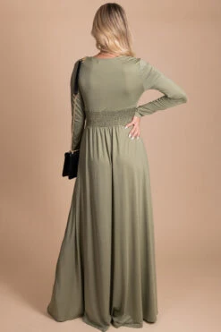 Inspire Me Long Sleeve Maxi Dress 30 Inspire Me Long Sleeve Maxi Dress -Outlet Bella Ella Boutique Store green back 65808940 6233 43f3 bc20 f61c541c2f61 5000x