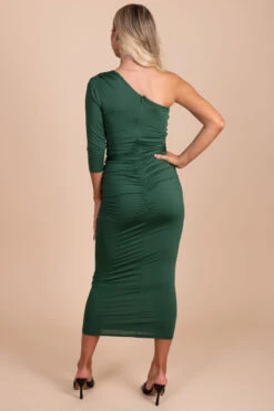How Lovely You Are One-Shoulder Midi Dress -Outlet Bella Ella Boutique Store green back 658ab058 74f8 4b70 b434 e44737558313 5000x