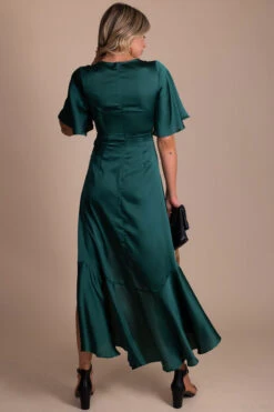 Stop And Stare Shimmery Maxi Dress -Outlet Bella Ella Boutique Store green back 97af7111 faf3 453d b5da e35bb50a9eea 5000x