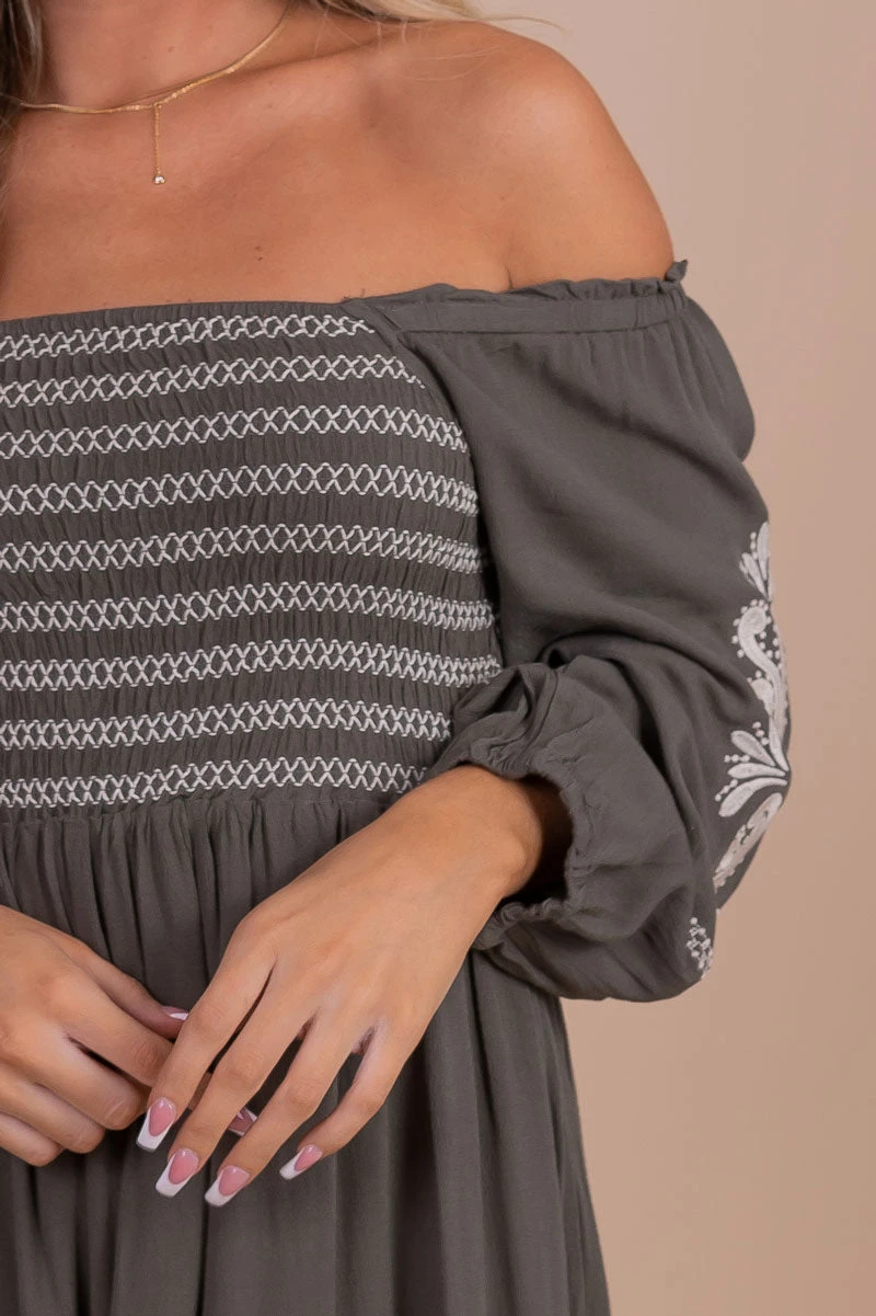 Take A Chance On Me Embroidered Midi Dress 5 Take A Chance On Me Embroidered Midi Dress - Image 3