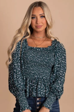 Desert Wildflower Smocked Long Sleeve Top 33 Desert Wildflower Smocked Long Sleeve Top -Outlet Bella Ella Boutique Store green front 5a0fcc11 f0e4 4a73 af54 f2c11e438ef6 5000x