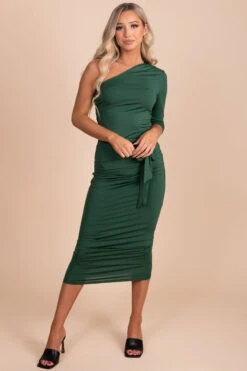 How Lovely You Are One-Shoulder Midi Dress -Outlet Bella Ella Boutique Store green full 2163e20d fbb4 4eaa aee3 69af2aff87a9 5000x
