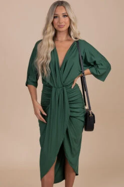 Just A Crush Ruched Midi Dress 41 Just A Crush Ruched Midi Dress -Outlet Bella Ella Boutique Store green main 03ece114 4372 4275 949c a7e10a8e3dd1 5000x
