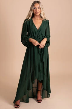 Simple Elegance Long Sleeve Maxi Dress -Outlet Bella Ella Boutique Store green main 1a170abb 361b 4ee6 9d83 bf4f9af613a7 5000x