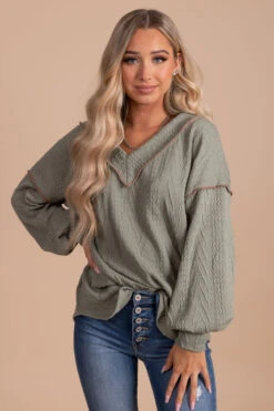 Loving You V-Neck Knit Sweater 14 Loving You V-Neck Knit Sweater -Outlet Bella Ella Boutique Store green main 2d934efe d351 4c1a 90b7 ddcae6b5f6cc 5000x