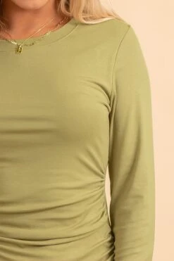 Good Moments Long Sleeve Mini Dress 24 Good Moments Long Sleeve Mini Dress -Outlet Bella Ella Boutique Store greendetail 5000x