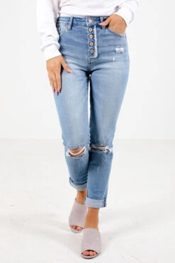 Hold You Tight Denim KanCan Jeans - Light Blue